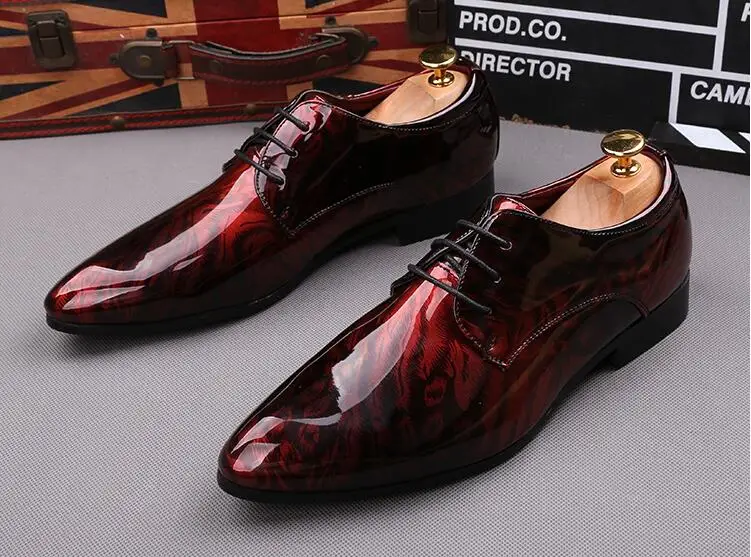 Chaussures plates formelles Oxfords, imprimé bleu royal pailleté – Image 8