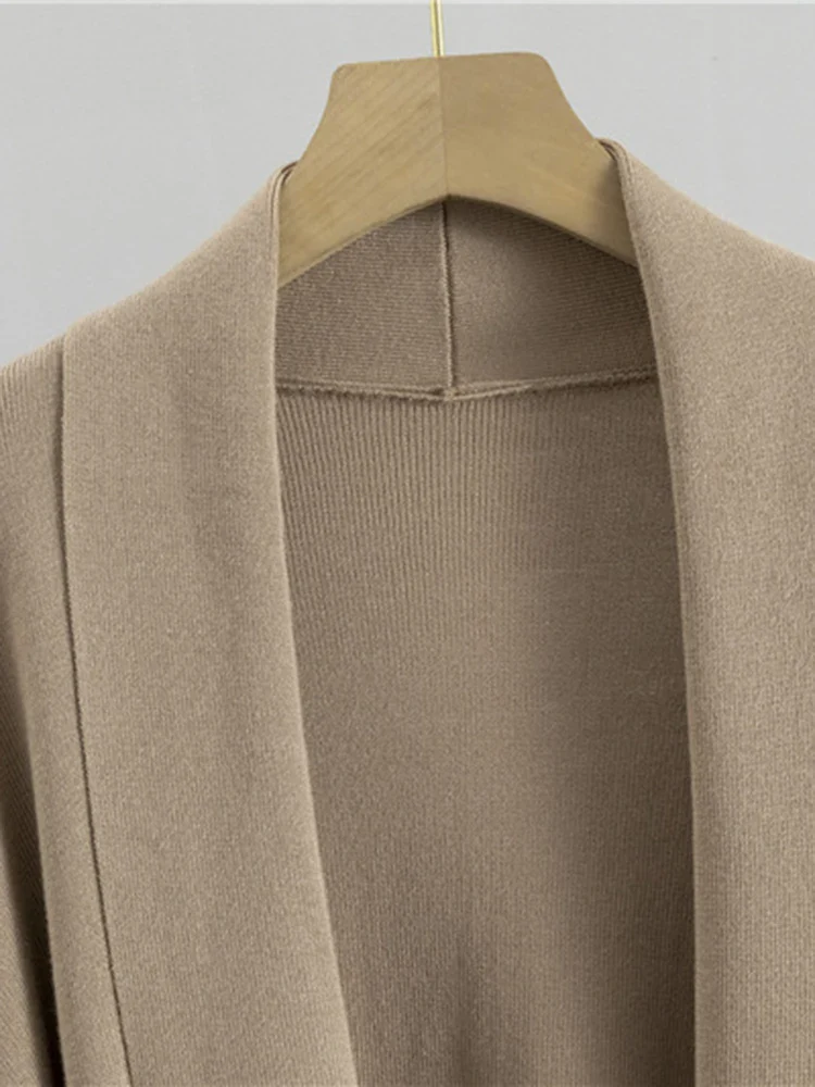 Ensemble pull coréen 3 pièces pour femmes, Cardigans en tricot épais + hauts Spaghetti courts + pantalon – Image 6