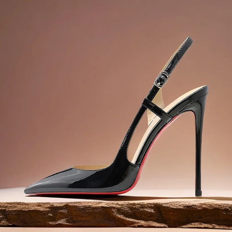 Sandales à talons hauts ajourés et à fuite latérale – Image 2