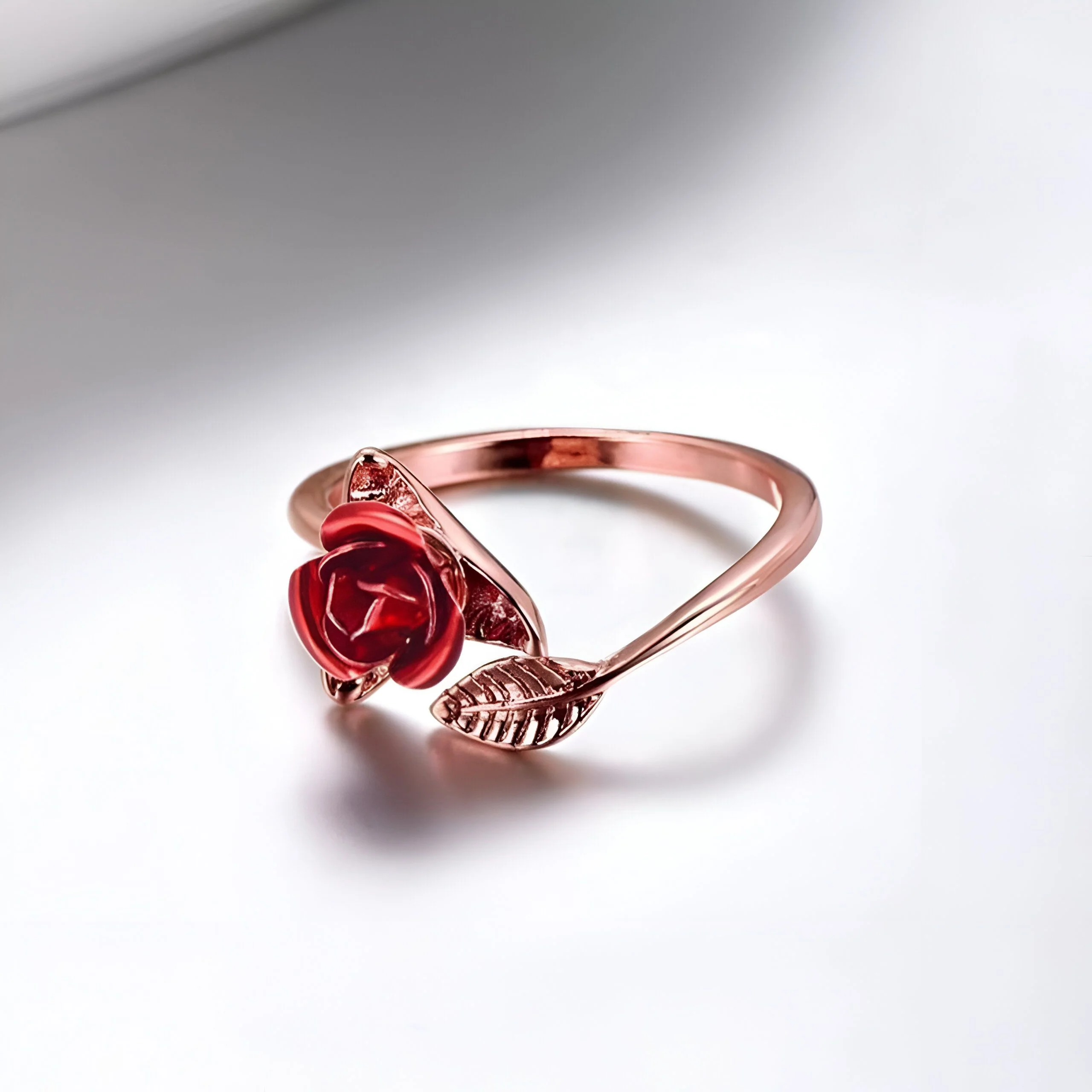 Bague Rose Or Ajustable Femme – Image 3