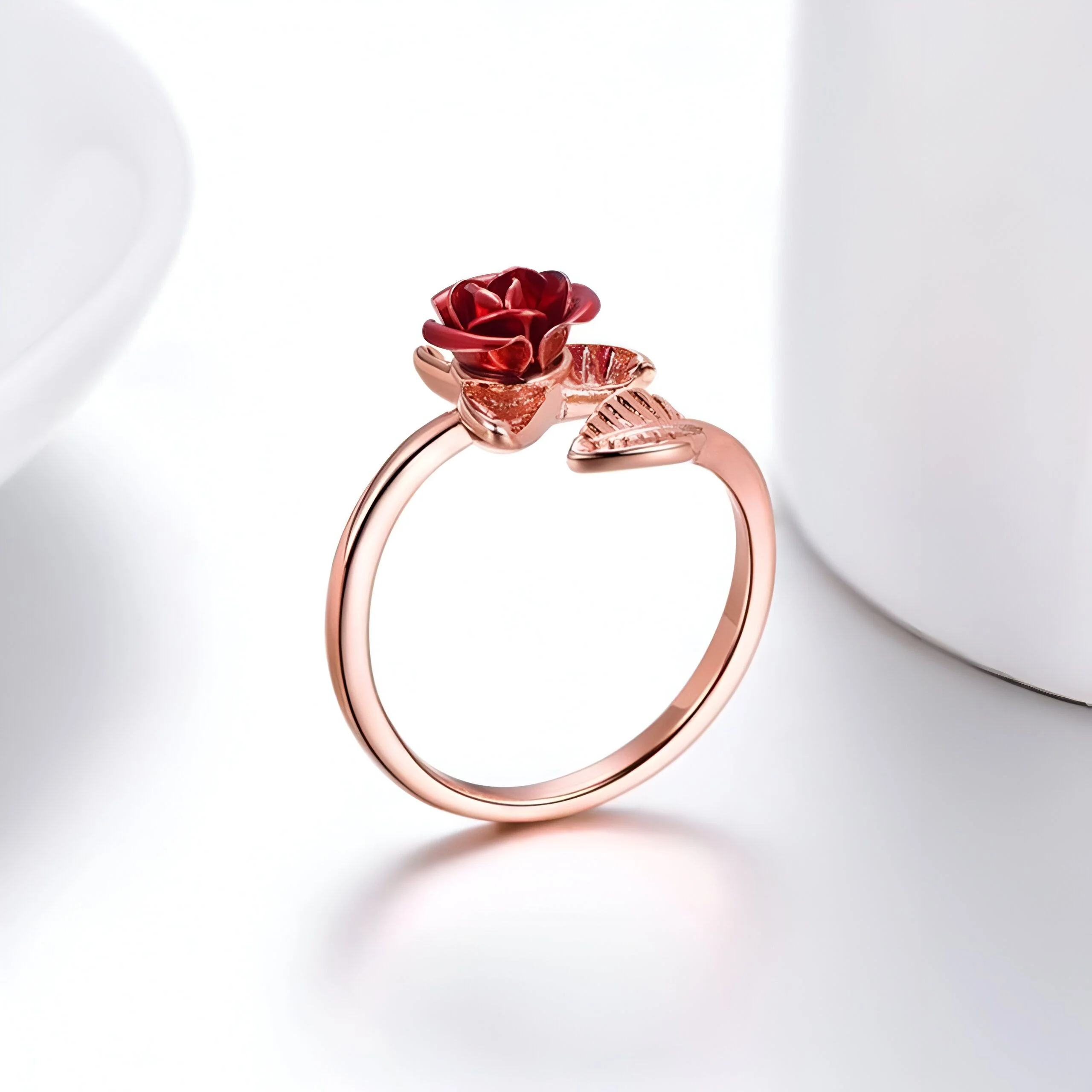 Bague Rose Or Ajustable Femme – Image 4