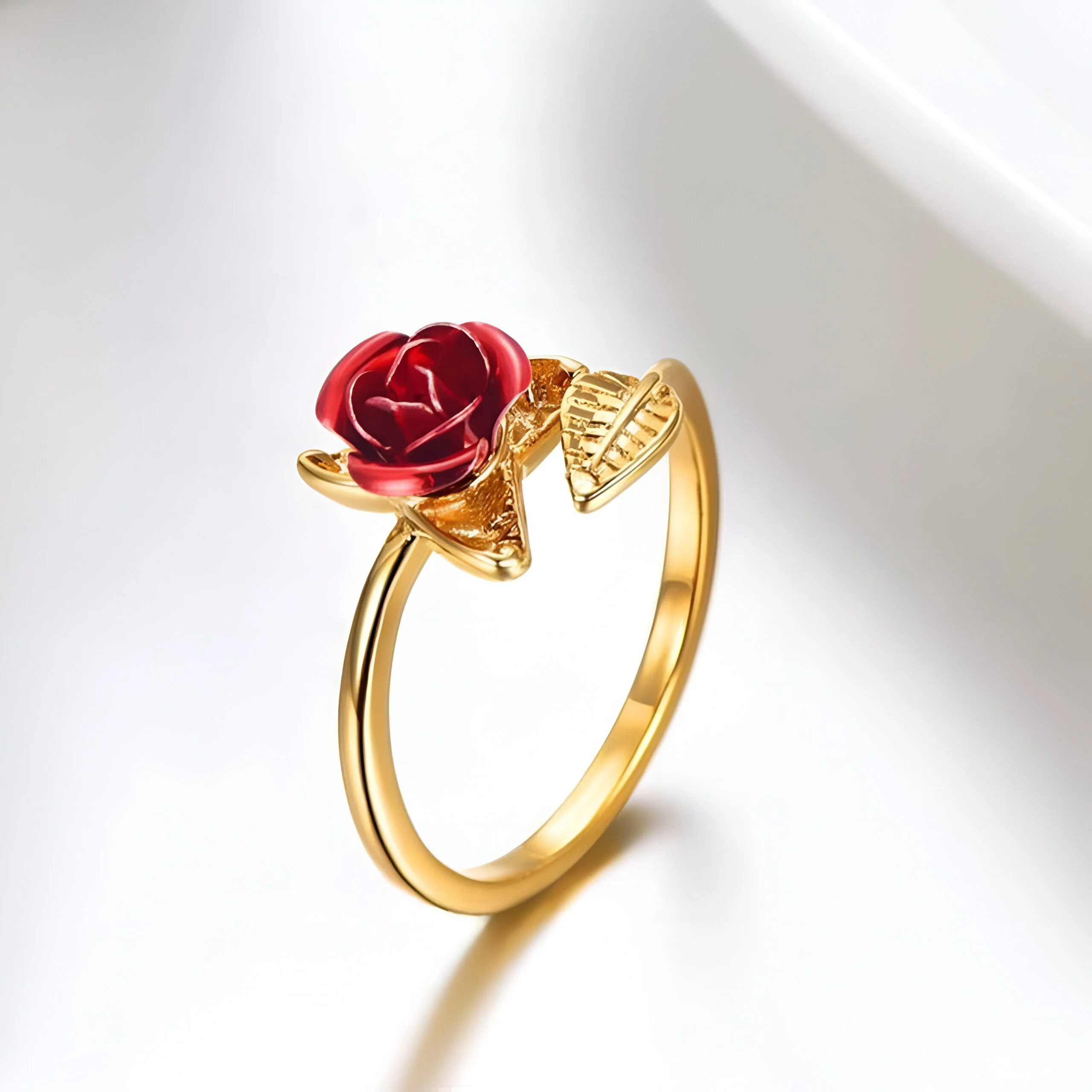 Bague Rose Or Ajustable Femme – Image 7