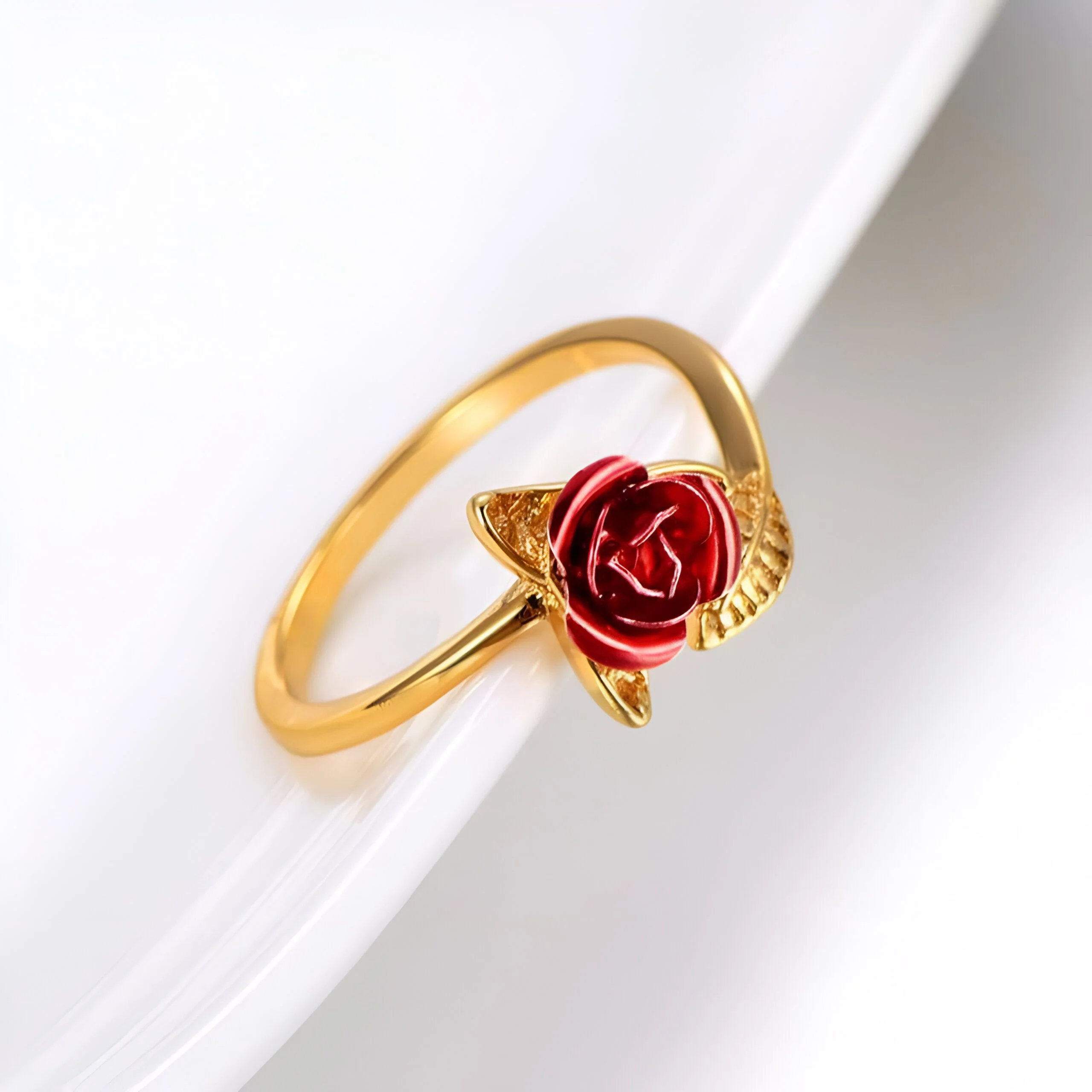 Bague Rose Or Ajustable Femme – Image 9