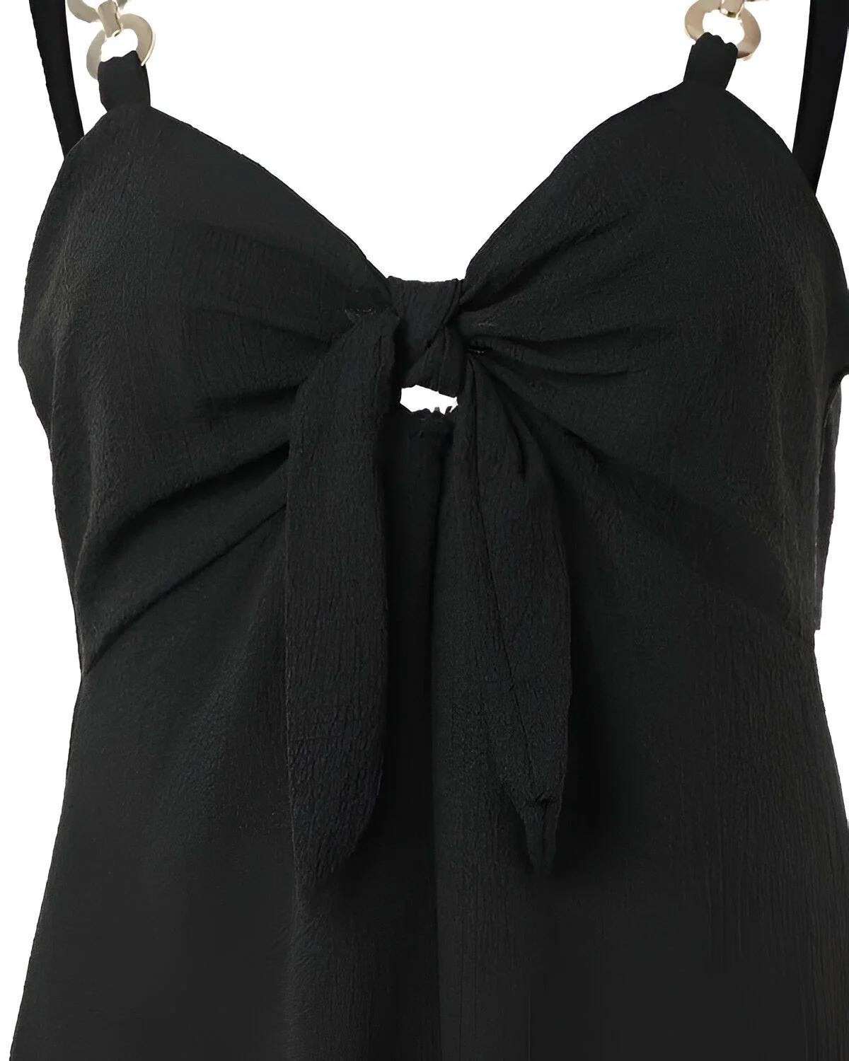 Barboteuse décontractée nouée avec poche à bandoulière chaîne – Image 7