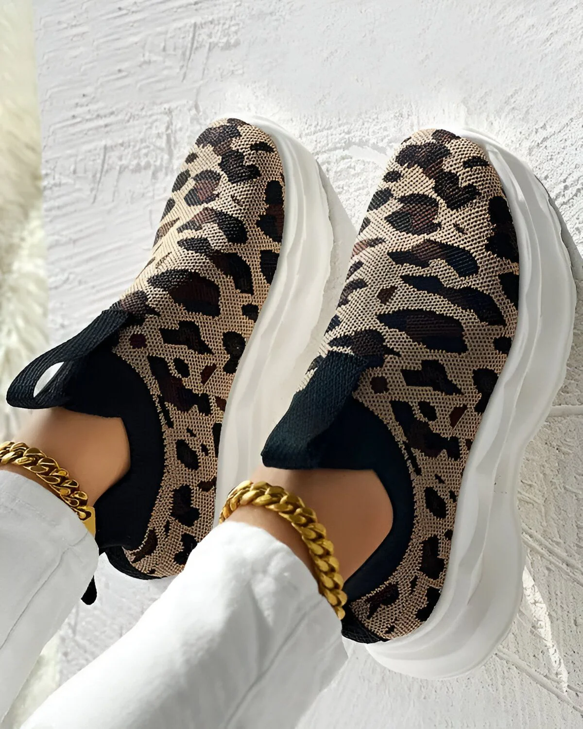 Baskets à enfiler à bout rond et motif léopard – Image 6