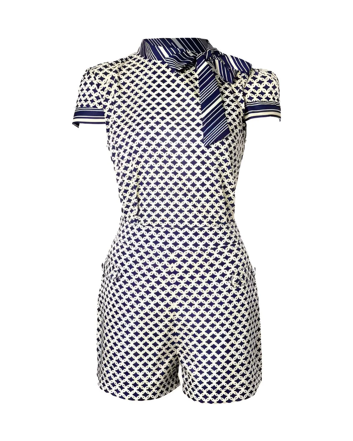 Ensemble haut imprimé avec détail noué et short à poche – Image 4