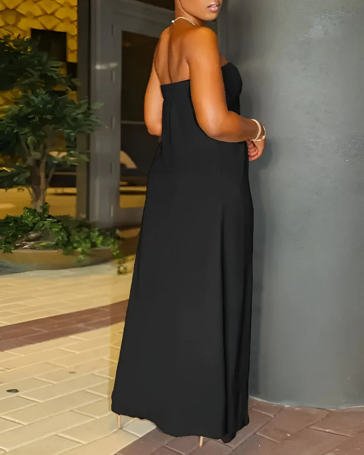 Ensemble haut long bandeau fendu et pantalon taille haute – Image 9